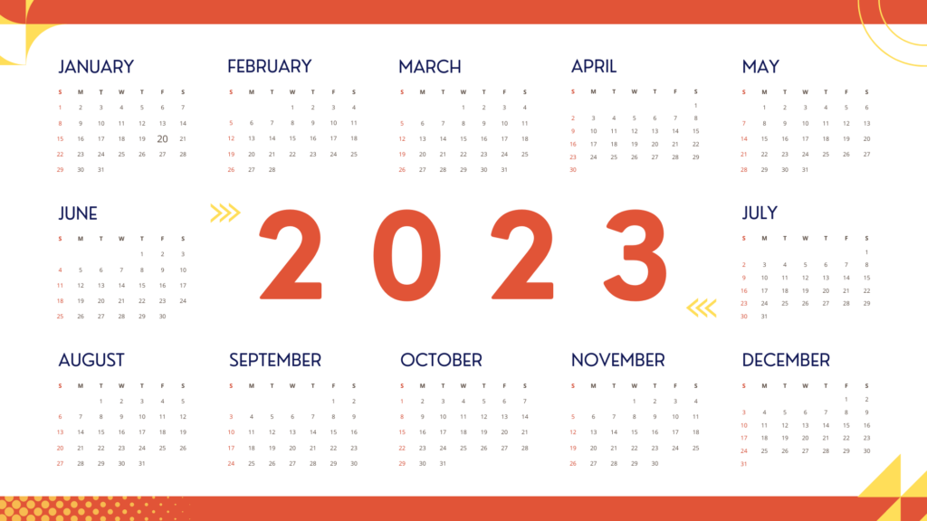 12 Month Calendar One Page PDF