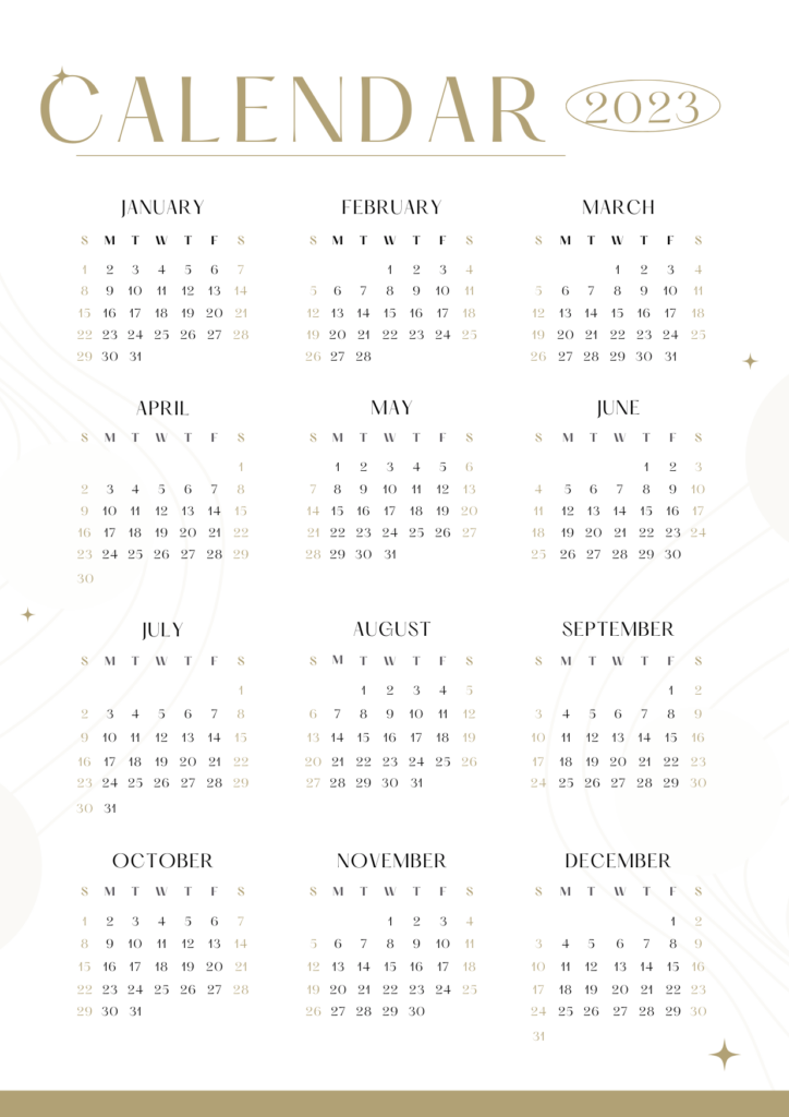 Start Planning 12 Month Calendar Printable Portrait
