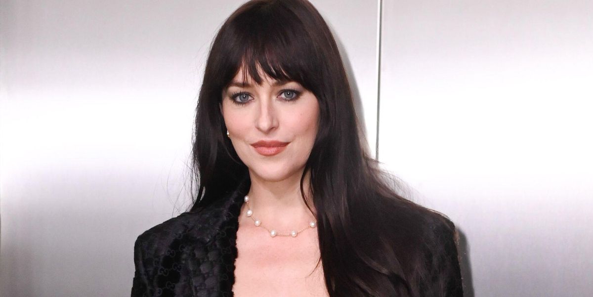 Dakota Johnson Just Took a Major Risk With Her Sheer Lingerie Bodysuit and Blazer Outfit