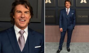 Tom Cruise makes a bold new appearance at the Academy Awards luncheon.