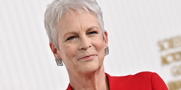 'Everything Everywhere All at Once' Star Jamie Lee Curtis Stuns in a Plunging Red Dress