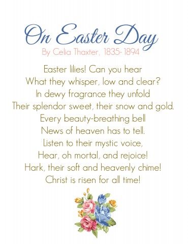happy easter poems for kids