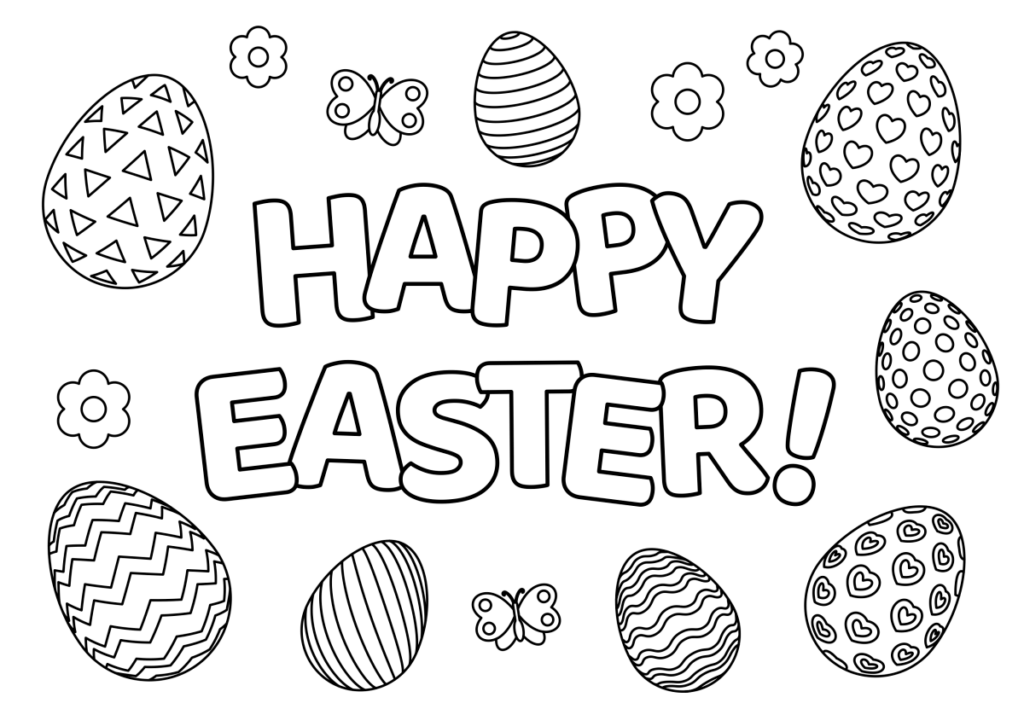 Free Easter Bunny coloring pages 2023