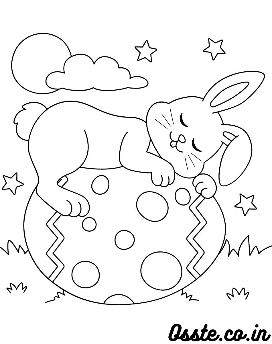 Free Easter Coloring Page 2024