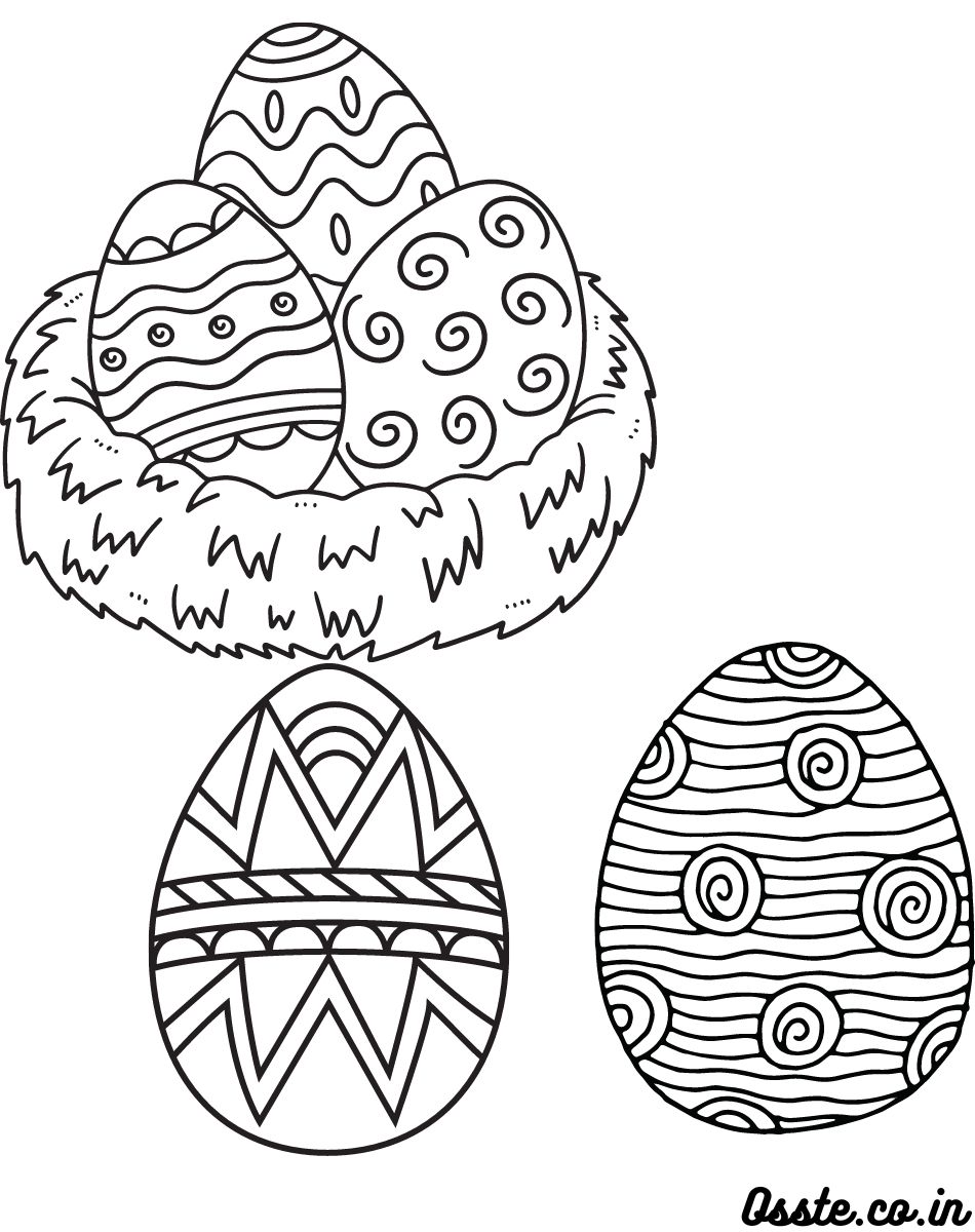 Free easter coloring page for toddlers