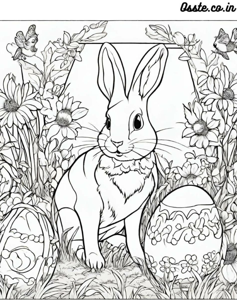 adult easter coloring page