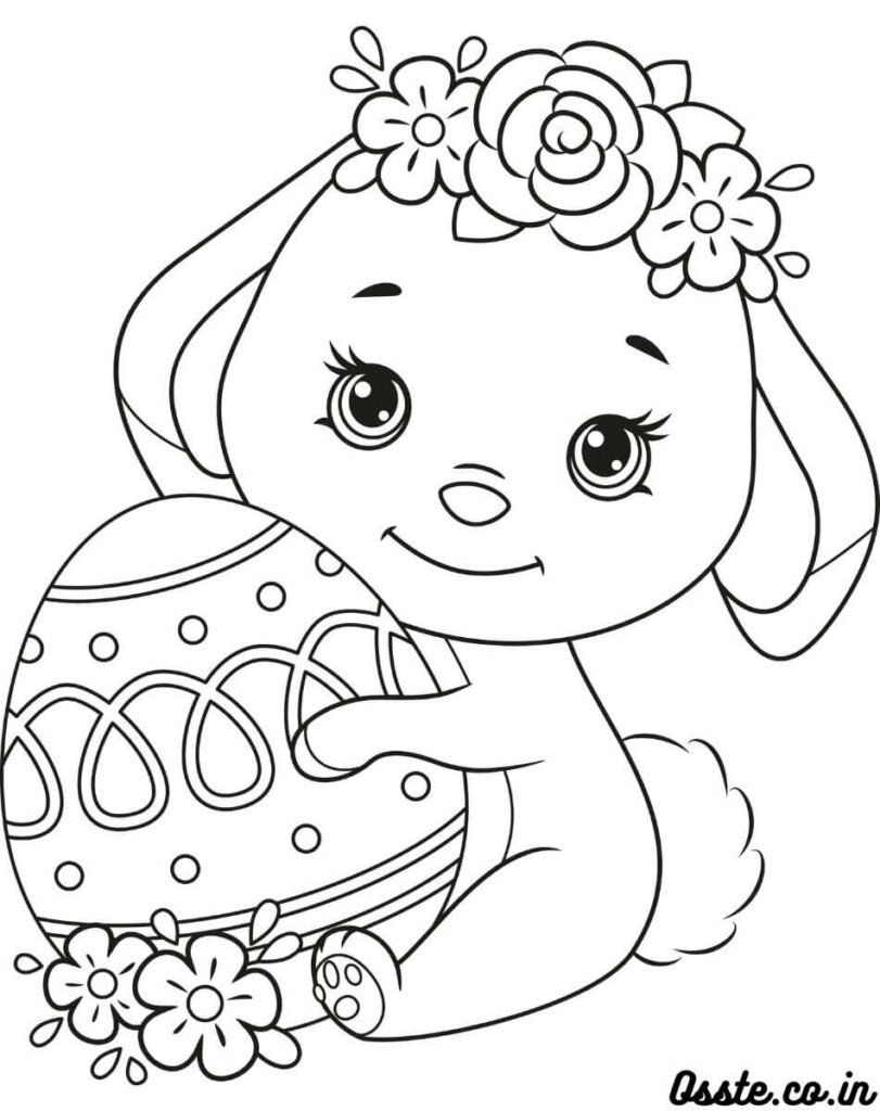 baby easter coloring page