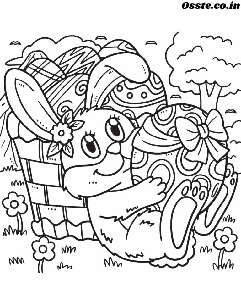 Easter Drawings For Kids, Preschoolers & Toddlers – Eggs, Bunny & Basket Printables