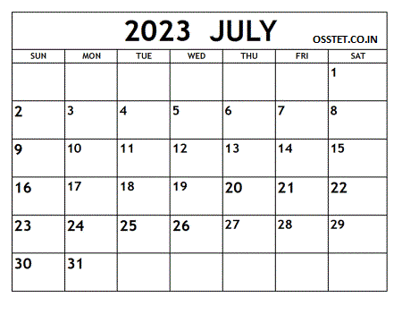 Editable 2023 July Calendar Templates