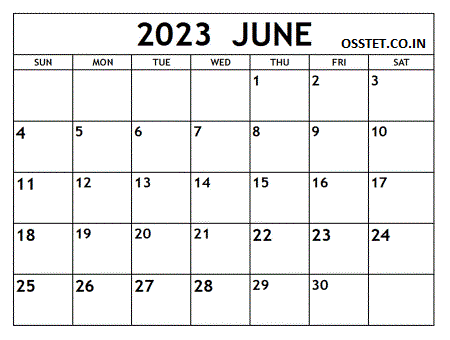 Editable June 2023 Calendar Template