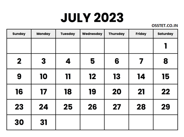 Free Printable July 2023 Calendar Templates with Holidays