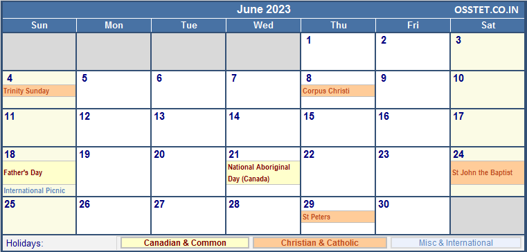 June 2023 Calendar With Holidays UK