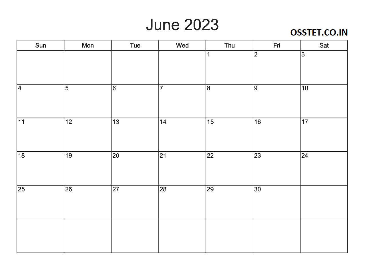 Lunar June Calendar 2023