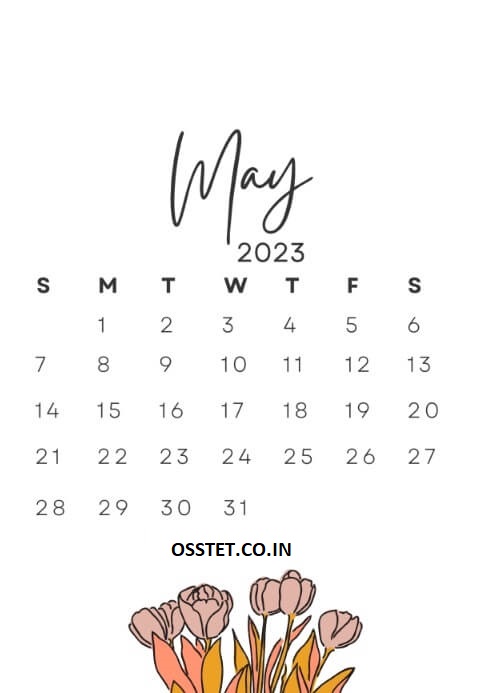 Mai 2023 Kalender Blumenmuster