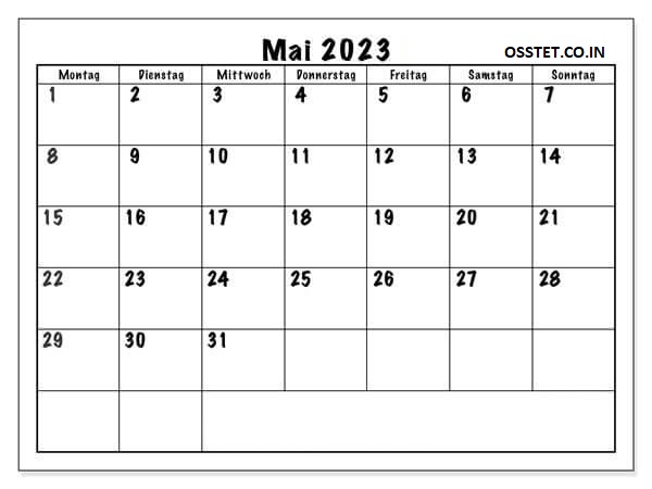 Mai 2023 Kalenderwort