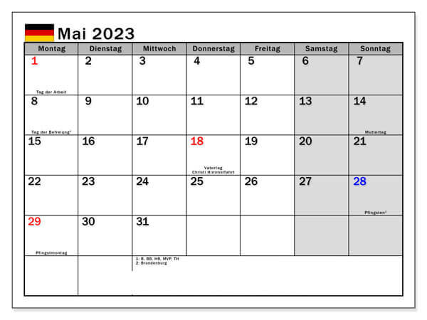 Niedliche Mai 2023 Kalender Blumenmuster