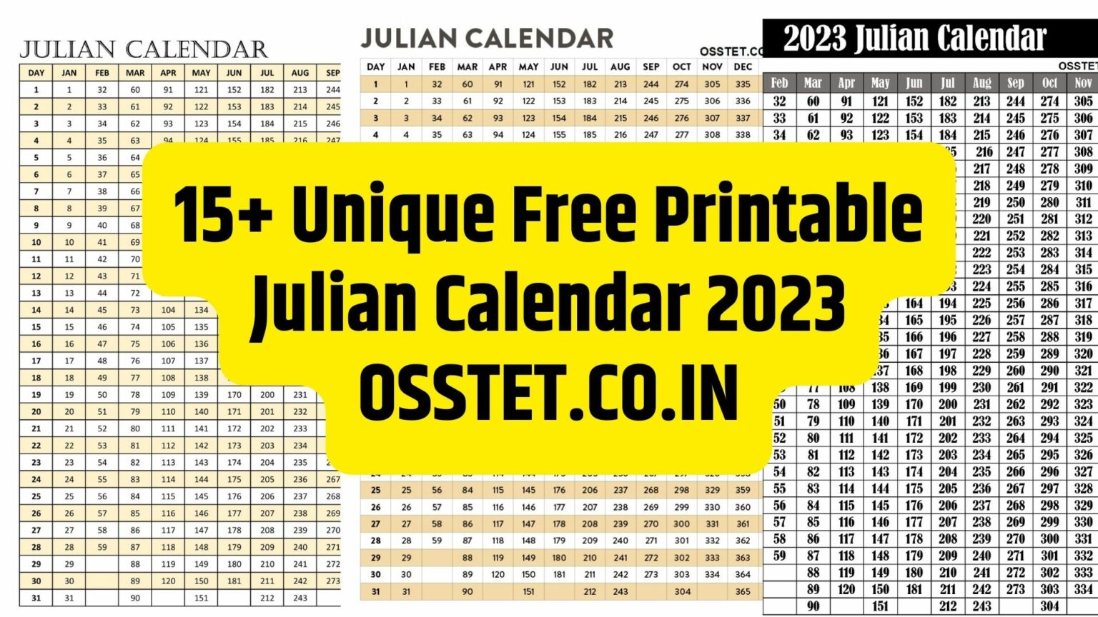 15+ [Unique] Printable Julian Calendar 2023 PDF Word Excel