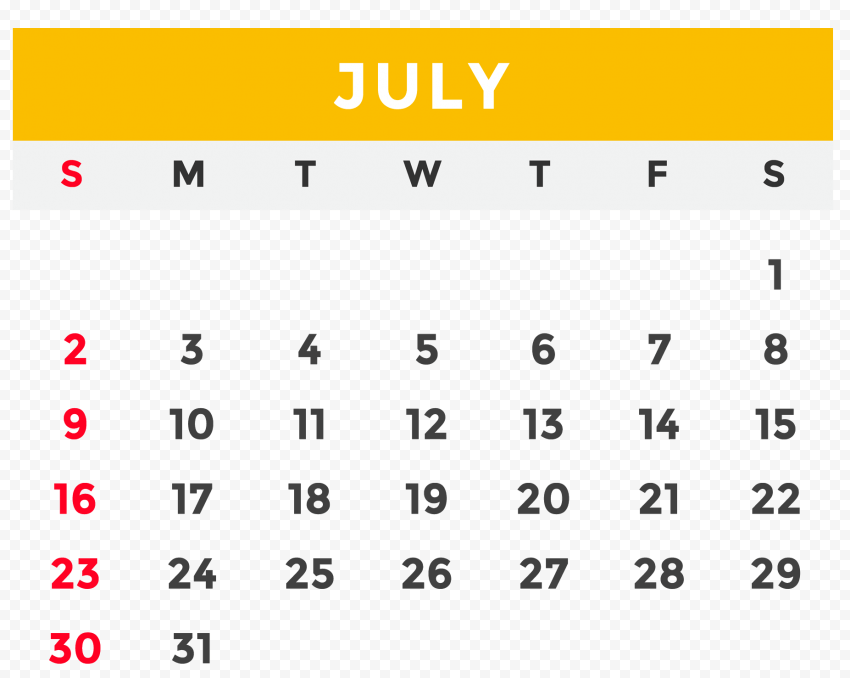 July Calendar 2023 PDF Word Excel