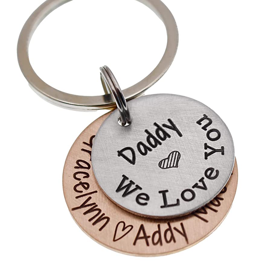 Personalized Keychain or Bracelet Happy fathers day