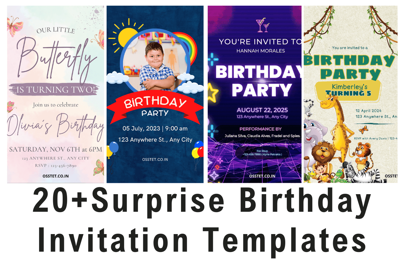 Surprise Birthday Invitation Templates 2023