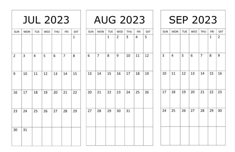 Free Quarterly Calendars 2023 Printable Templates with Holidays