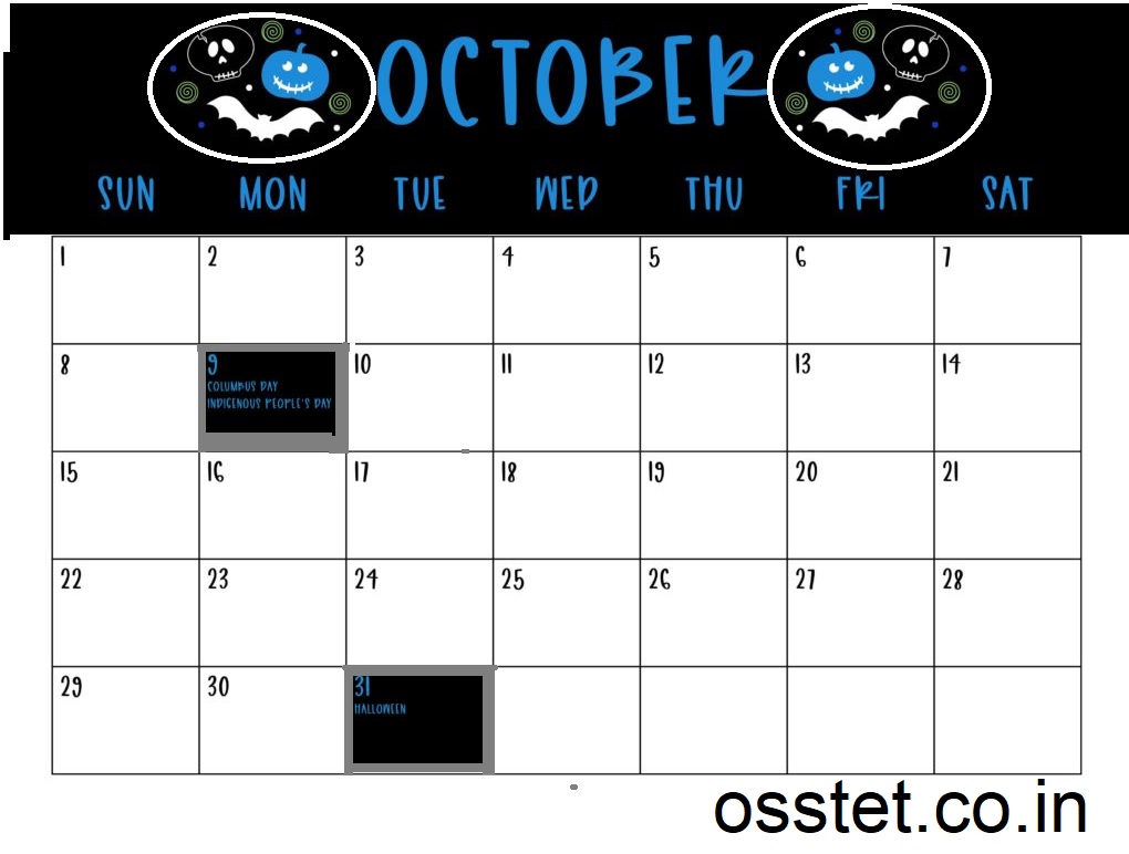 October 2023 calendar 1