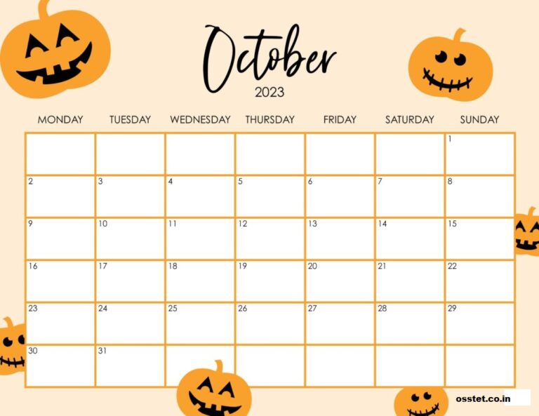 Free Printable October 2023 Calendar Templates