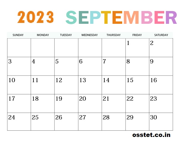 template September calendar 2023