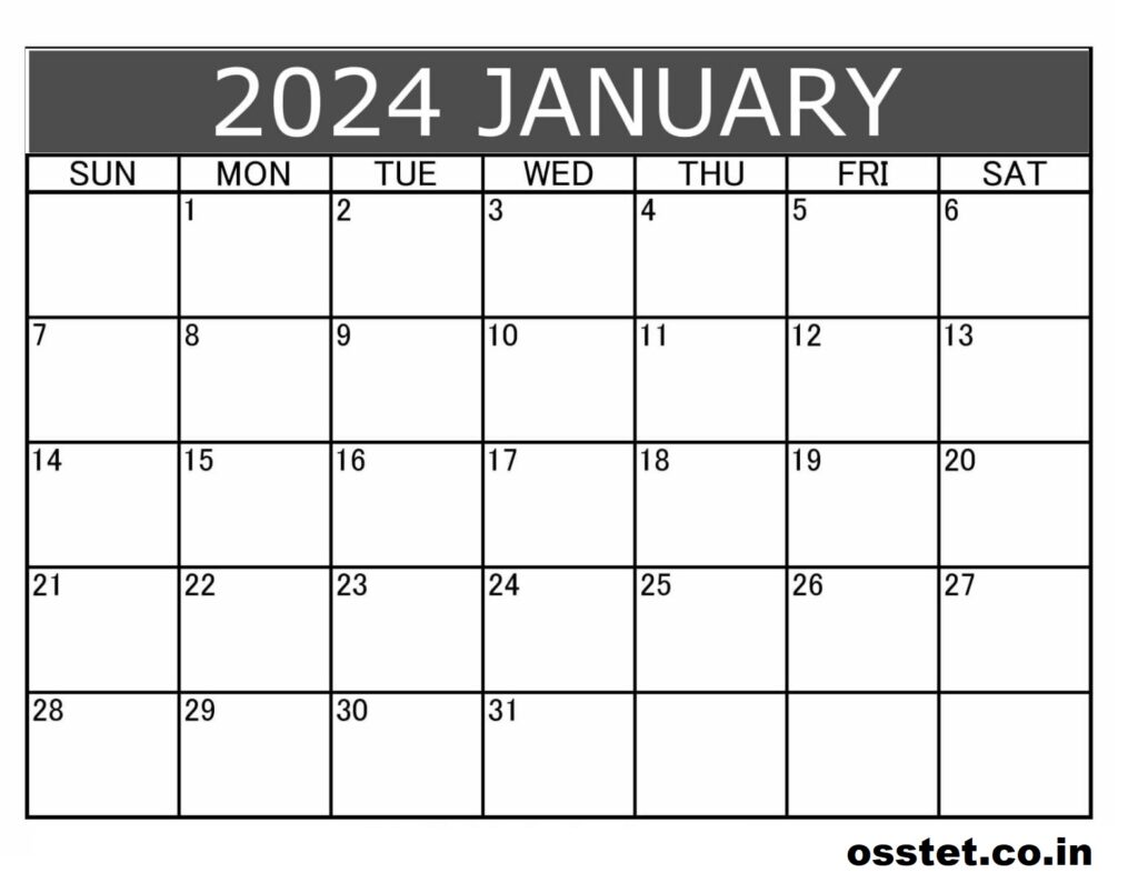 Download January 2024 Calendar