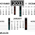 November December 2023 January 2024 Calendar Printable Templates [Free Download]