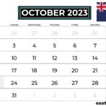 October 2023 New Zealand Calendar