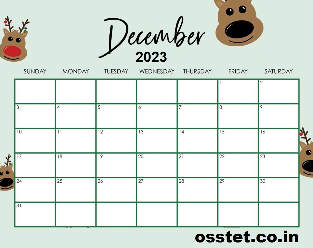 Printable Calendar December 2023