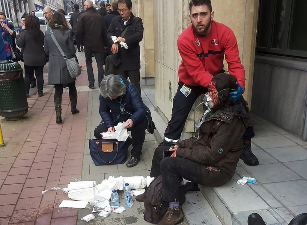 Eyewitnesses to Brussels terror