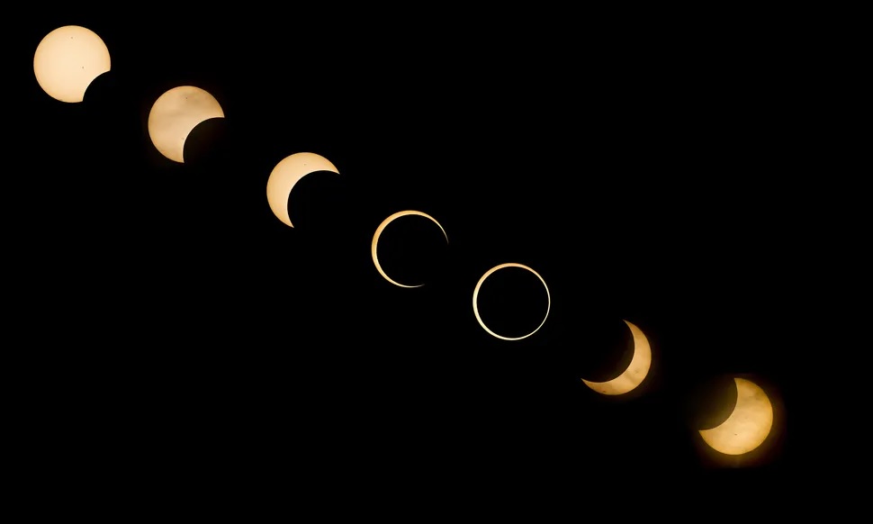 The 5 main stages of October's annular solar eclipse explained