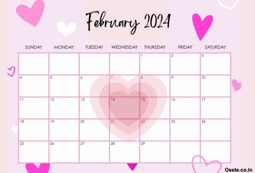 February 2024 Cute Wall Calendar