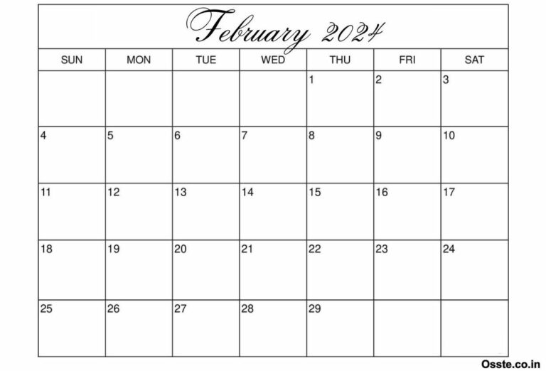 Blank February 2024 Calendar Editable Fillable Template PDF, Word, Excel