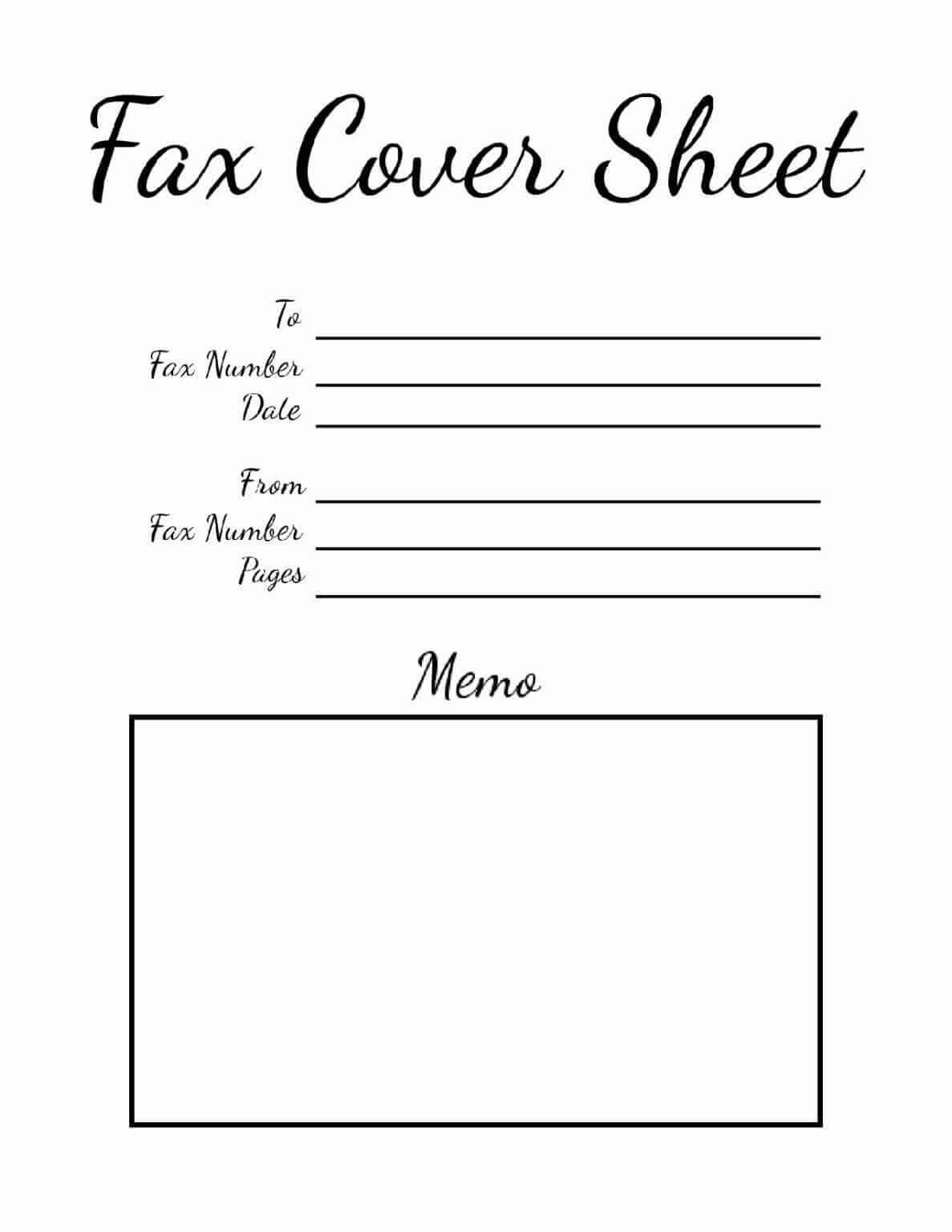 Simple Fax rintable Personal Cover Sheets
