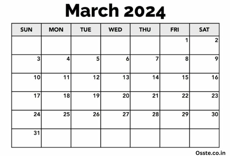 Fillable Printable Blank March 2024 Calendar Editable Template