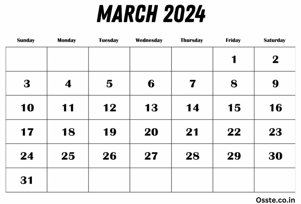March 2024 Calendar vertex Download